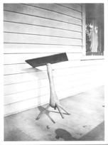 SA0633 - Photo of a square candle stand., Winterthur Shaker Photograph and Post Card Collection 1851 to 1921c
